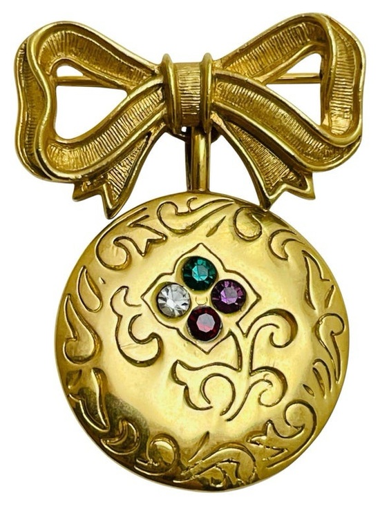 Avon Jewelry - Vintage Avon 1980’s Multi-Color Rhinestone Gold Tone Brooch